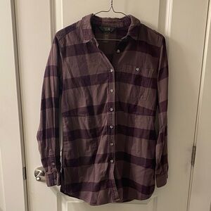 Mountain Hardwear Purple Plaid Flannel Button Down Shirt